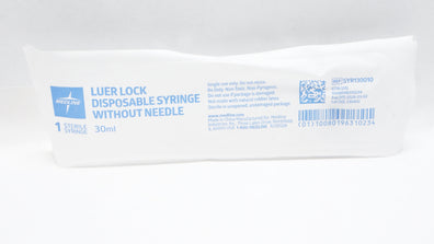 Medline SYR130010 Luer Lock Syringe Without Ndle 30ml
